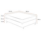 Cama Box Casal + Colchão De Espuma Ortobom 138x188x49cm