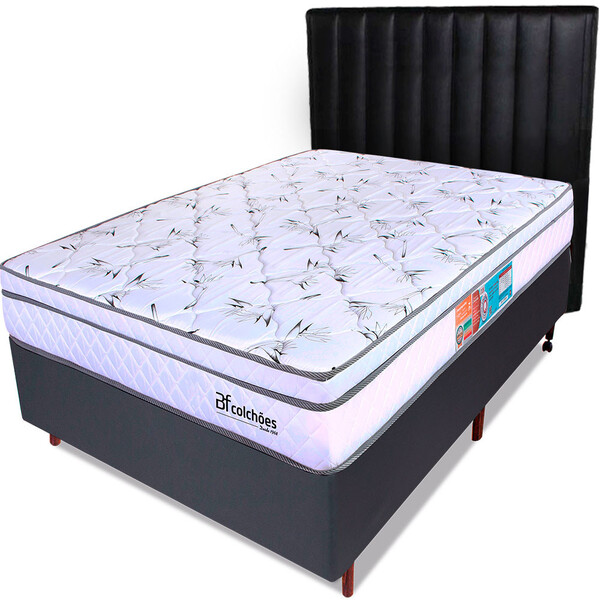 Cama Box Casal + Colchão Molas Ensacadas + Cabeceira Bf Colchões ...