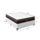 Cama Box Casal + Colchão Molas Ensacadas Couro Branco
