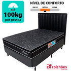 Cama Box Casal + Colchão Molas Ensacadas E Cabeceira 138x188x