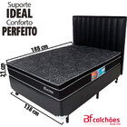 Cama Box Casal + Colchão Molas Ensacadas E Cabeceira 138x188x