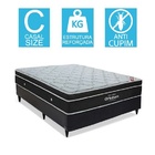 Cama Box Casal + Colchão Ortobom Elegant Molas Superpocket 68