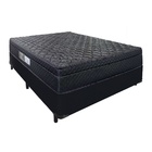 Cama Box Casal + Colchão Portobel De Mola Arezzo Black Light