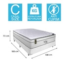 Cama Box Casal + Colchão Portobel Ecstasy Molas Ensacadas 70x