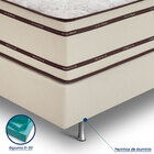 Cama Box Casal (box + Colchão) 138x188x67 Prata Prorelax Pill