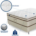 Cama Box Casal (box + Colchão) 138x188x69 Rubi Prorelax Pillo