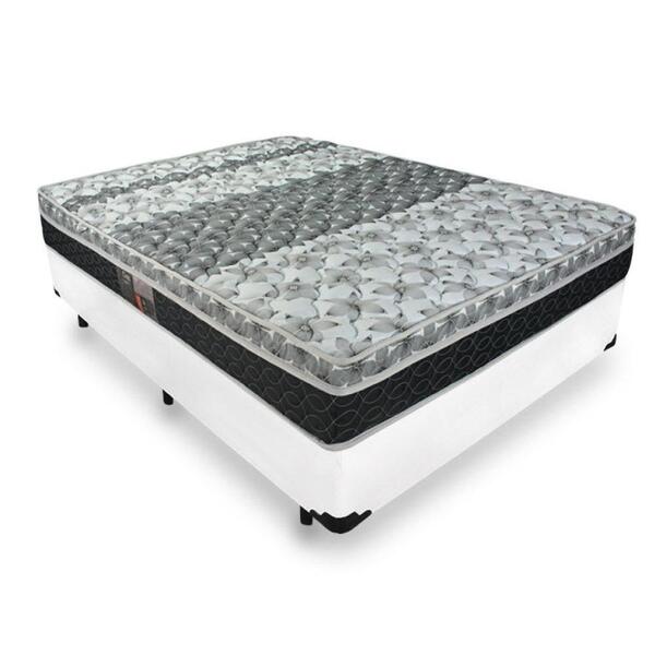 Cama Box Casal+ Colchão Castor 138x188x60cm Branco