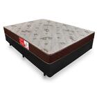 Cama Box Casal+ Colchão Cristal 138x188x55cm Preto