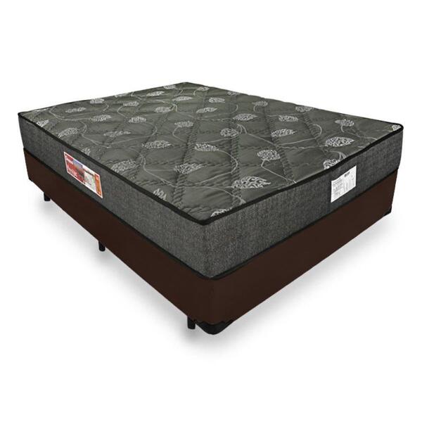 Cama Box Casal+ Colchão Sienna 138x188x59cm Marrom