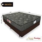 Cama Box Casal+ Colchão Sienna 138x188x59cm Marrom