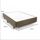 Cama Box Casal  Molas Ensacadas 138x188x34cm Imperatore Eco B