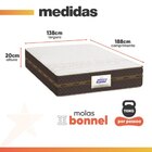 Cama Box Casal Baú Colchão Molas Flora Marrom / Branco