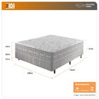 Cama Box Casal Bege + Colchão Molas Ensacadas Alabama 138x188