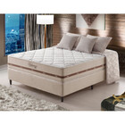 Cama Box Casal Bege + Colchão Molas Superlastic Bahamas 128x1