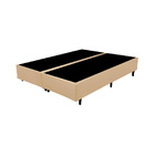 Cama Box Casal Bipartido Bege  Suede 40x138x188 - Santo Box