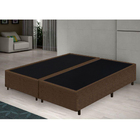 Cama Box Casal Bipartido Marrom  Suede 40x138x188 - F A Elega