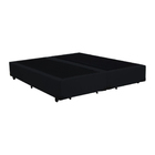 Cama Box Casal Bipartido Preta  Suede 40x138x188 - F A Elegan