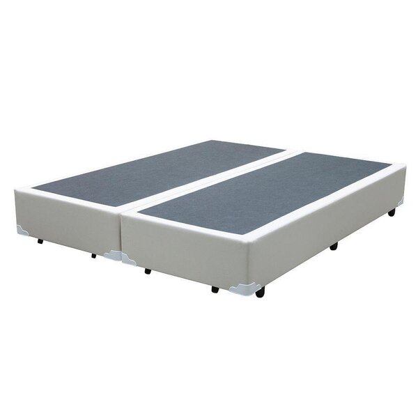 Cama Box Casal Bipartido Sintético Branco - 27x138x188