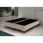 Cama Box Casal Bipartido Sp Móveis Suede Bege - 26x138x188