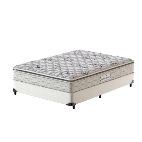 Cama Box Casal Branca + Colchão De Espuma D33 - Probel - Guar