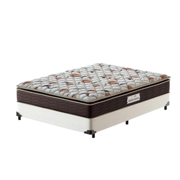 Cama Box Casal Branca + Colchão De Espuma D45 - Probel - Guar