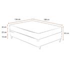 Cama Box Casal Branca + Colchão De Molas 138x188x65cm
