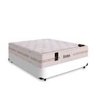 Cama Box Casal Branca + Colchão De Molas Ensacadas - Castor -