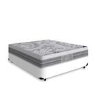 Cama Box Casal Branca + Colchão De Molas Ensacadas - Castor -