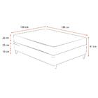 Cama Box Casal Branca + Colchão De Molas Ensacadas - Plumatex