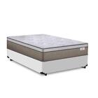 Cama Box Casal Branca + Colchão De Molas Ensacadas - Plumatex