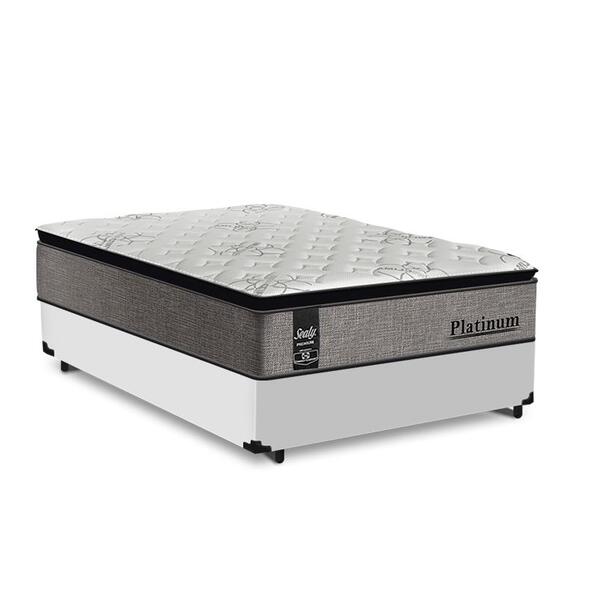 Cama Box Casal Branca + Colchão De Molas Ensacadas - Sealy -