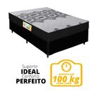 Cama Box Casal Colchão Espuma D33 Firme Duo Preto 138x188x60c