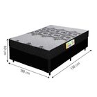Cama Box Casal Colchão Espuma D33 Firme Duo Preto 138x188x60c