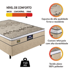 Cama Box Casal Colchão Espuma D33 Fort Gazin 138x188x59cm Beg