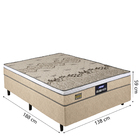 Cama Box Casal Colchão Espuma D33 Fort Gazin 138x188x59cm Beg