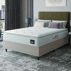 Cama Box Casal Colchão Espuma D45 Lazio Pillow Top 138x188x62