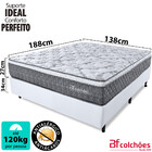 Cama Box Casal Colchão Mola Ensacada E Pillow Top De Espuma V