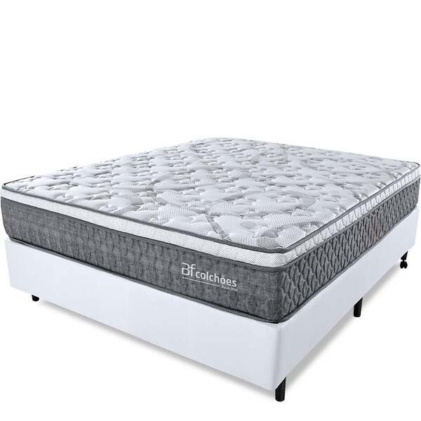 Cama Box Casal Colchão Mola Ensacada E Pillow Top De Espuma V