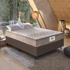 Cama Box Casal Colchão Molas 138x188x58cm Vibe Gazin Marrom /