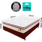 Cama Box Casal Colchão Molas Ensacadas + Box Microfibra 138x1