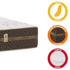 Cama Box Casal Colchão Molas Flora Marrom / Branco 138x188x60