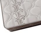 Cama Box Casal Colchão Molas Flora Marrom / Branco 138x188x60