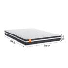 Cama Box Casal Colchão Molas Qatar 138x188x60cm Branco / Pret