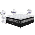 Cama Box Casal Colchão Pillow Top + Box 138x188x70 Molas Ensa