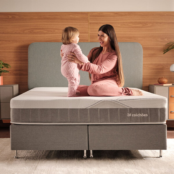 Cama Box Casal Colchão Vácuo Infinity Macio 138x188x64 Premium BF