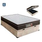 Cama Box Casal Com Baú + Colchão Molas Bonnel 138x188x24cm