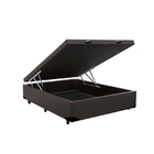 Cama Box Casal Com Baú Pistão A Gás Marrom