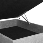 Cama Box Casal Com Bau Pistão A Gás Suede Cinza