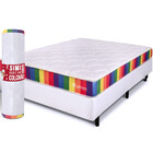 Cama Box Casal Com Colchão D33 A Vácuo Ortopédico Espuma Cert