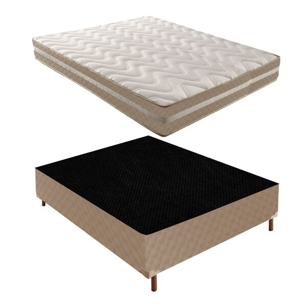Cama Box Casal Com Colchão D33 Quality Duoface 26x138x188cm E